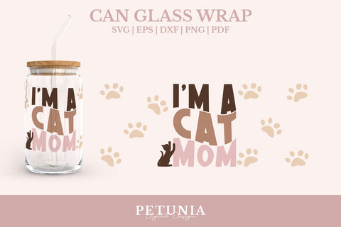 Can Glass Wrap SVG Bundle | Cat Svg Bundle SVG Petunia Digital Design 