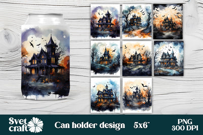 Can holder sublimation bundle | Halloween can cooler bundle Sublimation Svetana Studio 