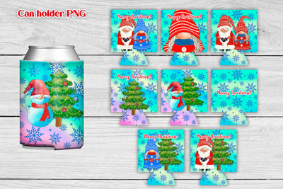 Can holder sublimation | Christmas can cooler bundle Sublimation Svetana Studio 