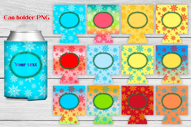 Can holder sublimation | Christmas can cooler bundle Sublimation Svetana Studio 