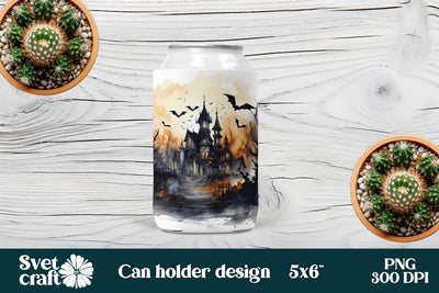 Can holder sublimation design | Halloween can cooler PNG Sublimation Svetana Studio 