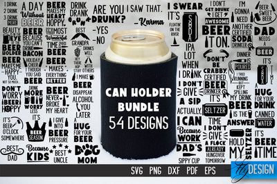 Can Holder SVG Bundle | Can Cooler SVG | Can Koozie Designs SVG Fly Design 