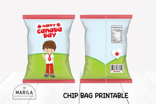 CANADA DAY CHIP BAG PRINTABLE #2 Sublimation Marilakits 