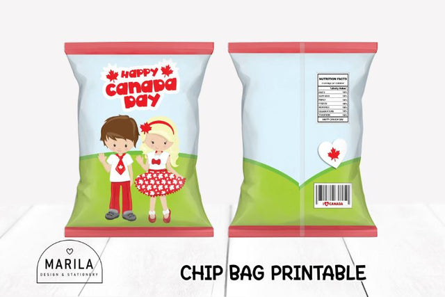 CANADA DAY CHIP BAG PRINTABLE #3 Sublimation Marilakits 