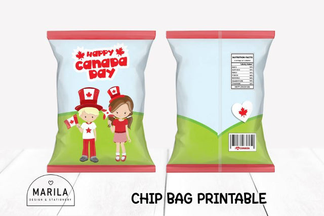 CANADA DAY CHIP BAG PRINTABLE #4 Sublimation Marilakits 