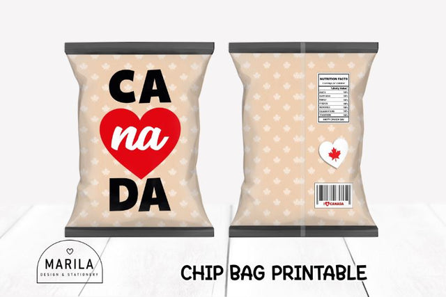 CANADA DAY CHIP BAG PRINTABLE #6 Sublimation Marilakits 