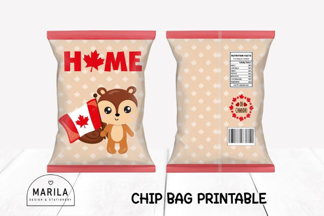 CANADA DAY CHIP BAG PRINTABLE #7 Sublimation Marilakits 