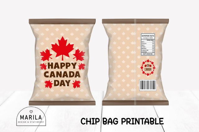 CANADA DAY CHIP BAG PRINTABLE #9 Sublimation Marilakits 