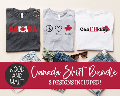 Canada Day Shirt Bundle SVG Cut Files SVG Wood And Walt 