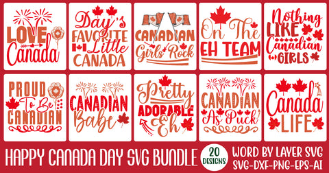 Canada Day SVG Bundle, 20 SVG Design SVG Rafiqul20606 