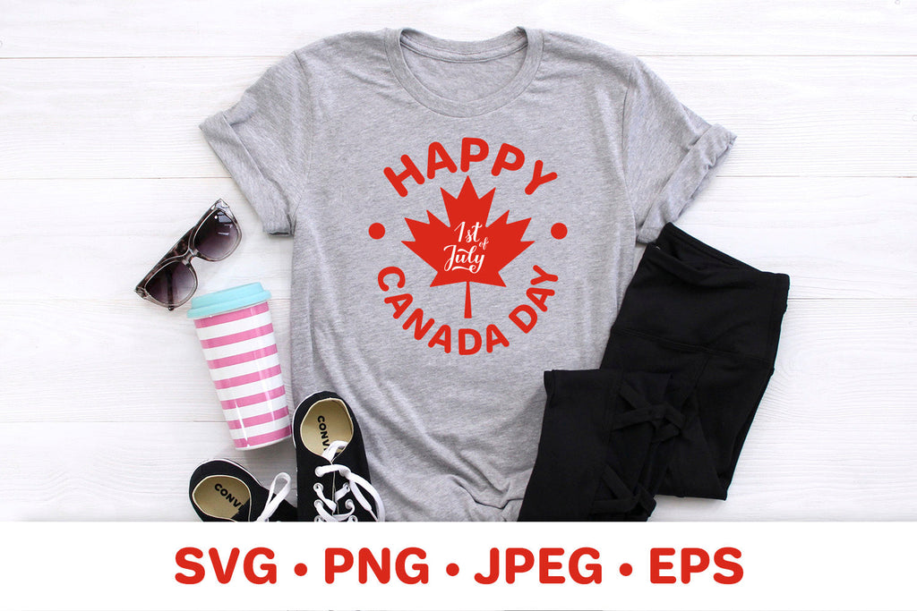 Canada Day SVG. Canadian holiday. Maple leaf - So Fontsy