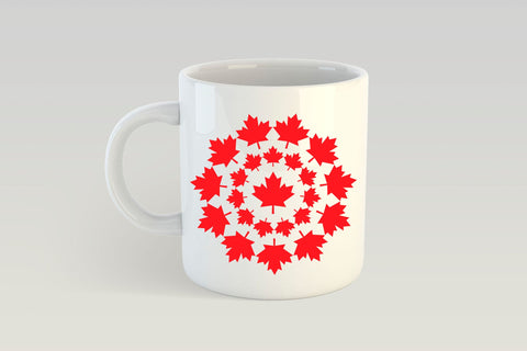 Canada Day SVG, Maple Leaf SVG Mandala Design, Patriotic PNG Design. SVG Elinorka 