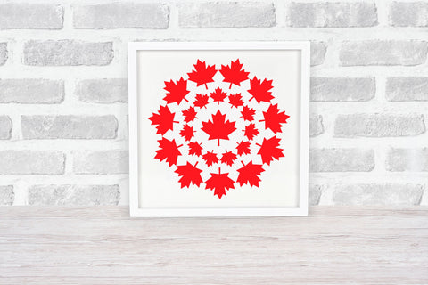 Canada Day SVG, Maple Leaf SVG Mandala Design, Patriotic PNG Design. SVG Elinorka 