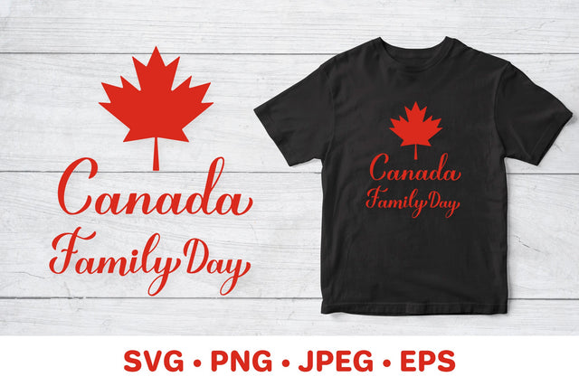 Canada Family Day lettering SVG LaBelezoka 