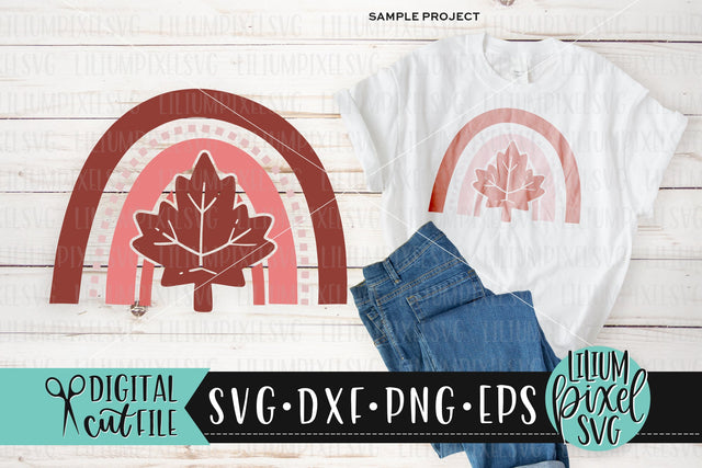 Canada Flag Rainbow Maple - Canada Day SVG SVG Lilium Pixel SVG 
