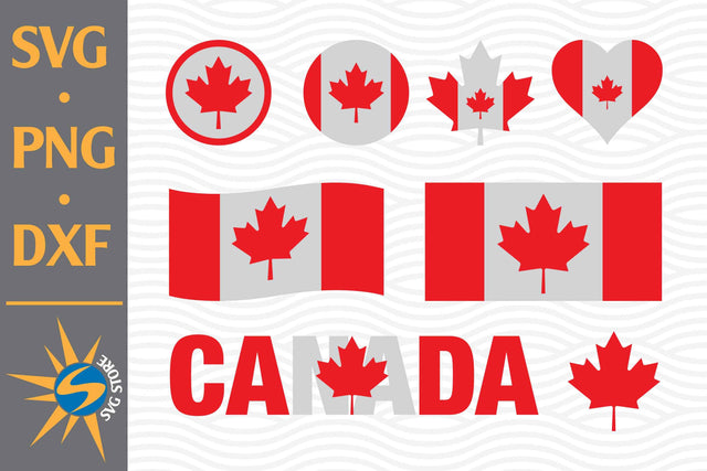 Canada Flag SVG, PNG, DXF Digital Files Include SVG SVGStoreShop 