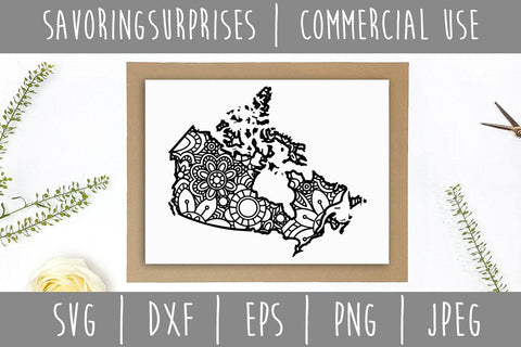 Canada Mandala Zentangle SVG SavoringSurprises 