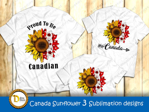 Canada Sunflower 3 Sublimation Designs Sublimation Dina.store4art 