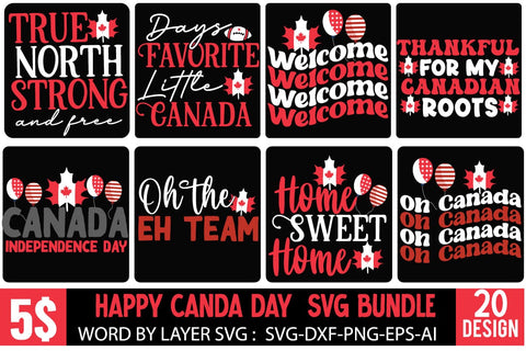 Canada SVG Bundle , Canada Independence Day SVG Cut File,Canda SVG Design, Canada Independence Day SVG Quotes ,Canada Day Sublimation SVG BlackCatsMedia 