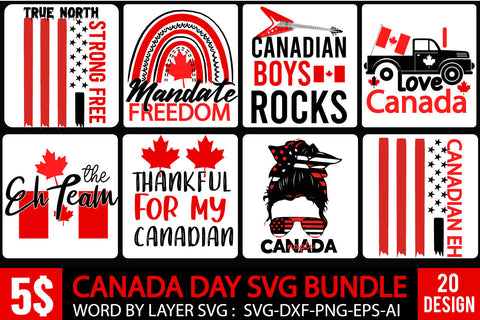 Canada SVG Bundle , Canada SVG Bundle Quotes , Canda Day SVG Cut File 20 Design SVG BlackCatsMedia 