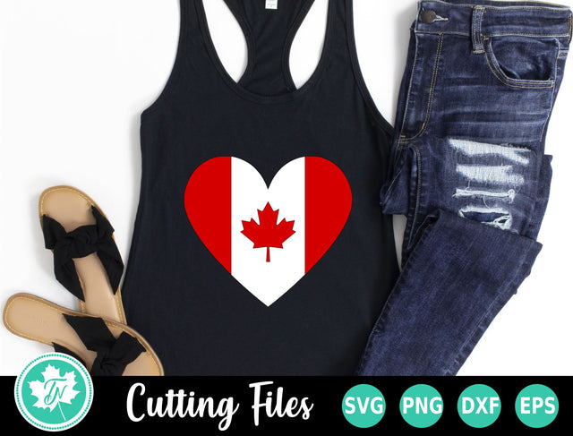 Canada SVG | Canada Day SVG | Flag Heart SVG SVG TrueNorthImagesCA 