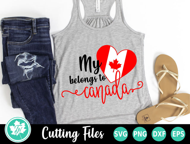 Canada SVG | Canada Day SVG | My Heart Belongs to Canada SVG TrueNorthImagesCA 