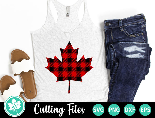 Canada SVG | Canada Day SVG | Plaid Maple Leaf SVG TrueNorthImagesCA 