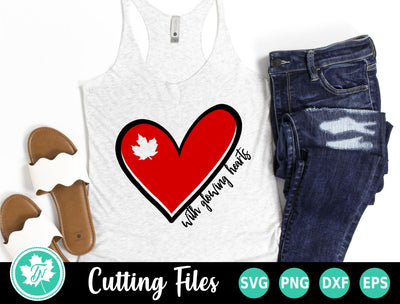 Canada SVG | Canada Day SVG | With Glowing Hearts SVG TrueNorthImagesCA 
