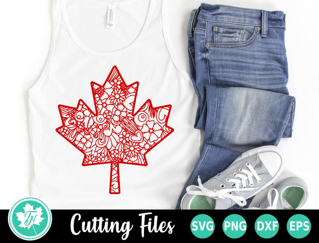 Canada SVG | Canada Day SVG | Zentangle Maple Leaf SVG TrueNorthImagesCA 
