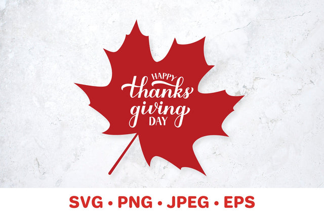 Canada Thanksgiving Day. Happy Thanksgiving. Maple leaf SVG LaBelezoka 