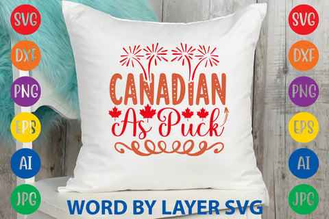 Canadian As Puck, Canada Day SVG Design SVG Rafiqul20606 