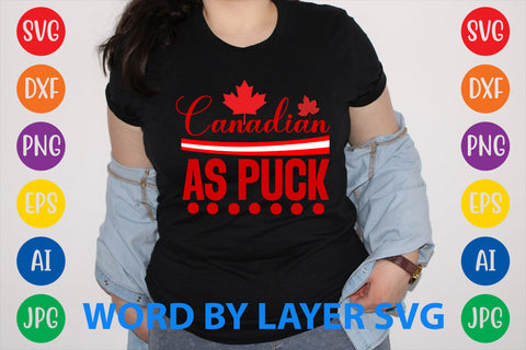 Canadian As Puck, Canada Day SVG Design SVG Rafiqul20606 