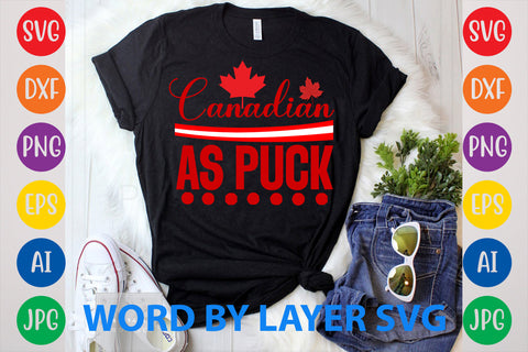 Canadian As Puck, Canada Day SVG Design SVG Rafiqul20606 