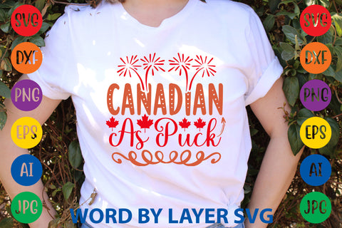 Canadian As Puck, Canada Day SVG Design SVG Rafiqul20606 