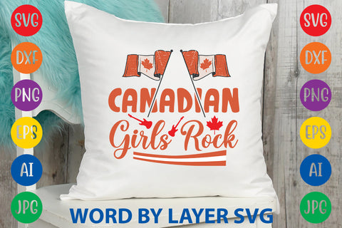 Canadian Girls Rock, Canada Day SVG Design SVG Rafiqul20606 