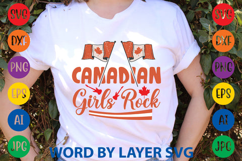 Canadian Girls Rock, Canada Day SVG Design SVG Rafiqul20606 
