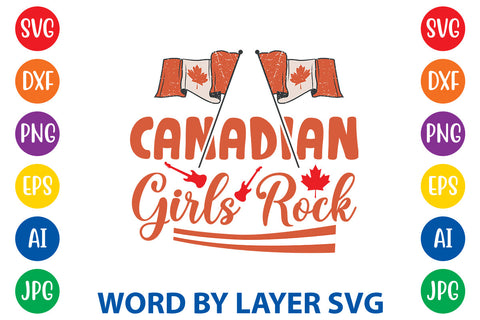 Canadian Girls Rock, Canada Day SVG Design SVG Rafiqul20606 