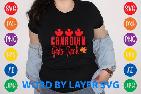 Canadian Girls Rock, Canada Day SVG Design SVG Rafiqul20606 