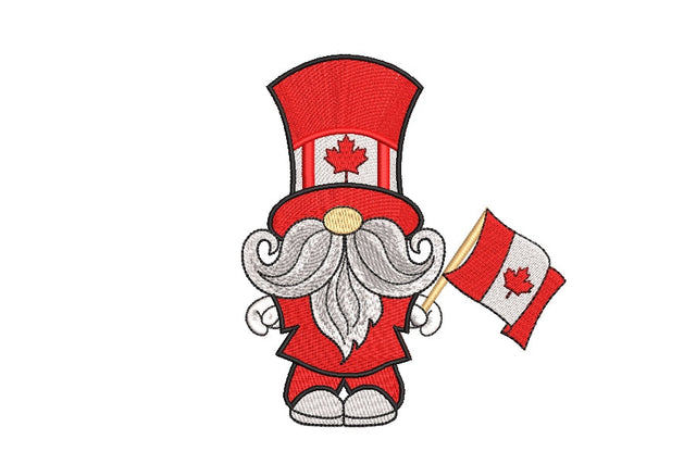 Canadian gnome embroidery designs, Gnome Patriotic ,holiday embroidery designs, 3 sizes, Instant download Embroidery/Applique DESIGNS ArtEMByNatalia 