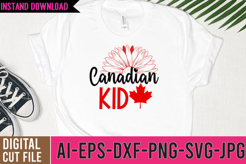 Canadian Kid SVG Cut File SVG BlackCatsMedia 