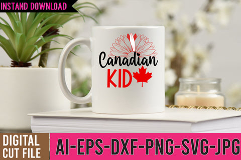 Canadian Kid SVG Cut File SVG BlackCatsMedia 