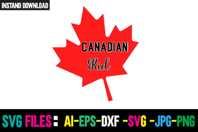 Canadian Kid SVG Cut File SVG Newmockups 