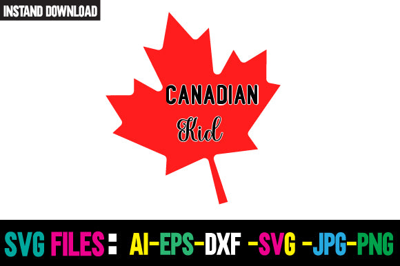 Canadian Kid SVG Cut File SVG Newmockups 