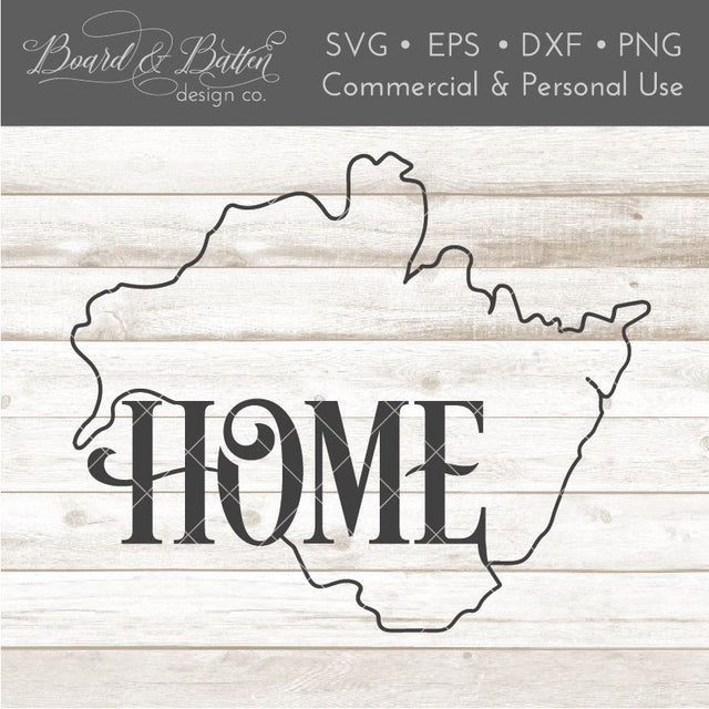 Canadian Province Outline "Home" SVG File New Brunswick NB SVG Board & Batten Design Co 