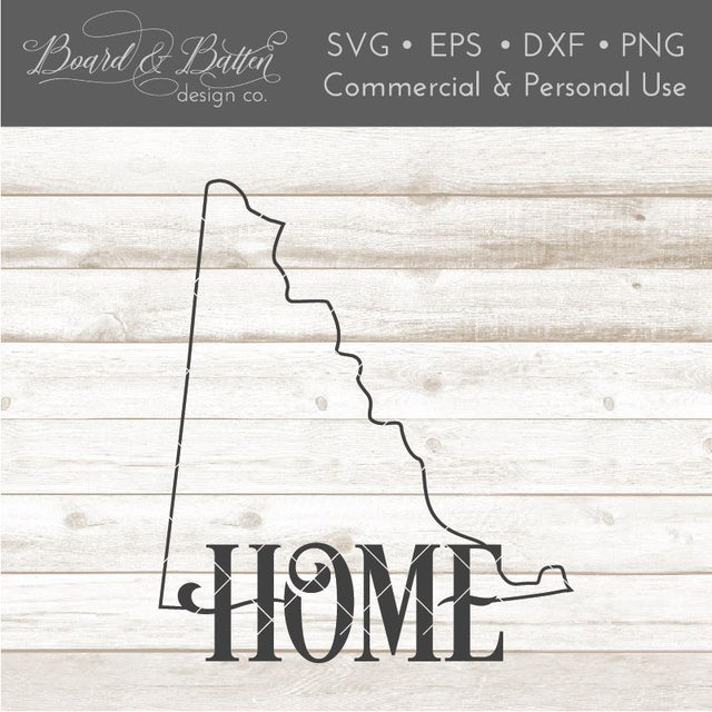 Canadian Province Outline "Home" SVG File Yukon Territories YT SVG Board & Batten Design Co 