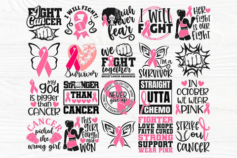 Cancer Awareness SVG Bundle, Breast Cancer Svg Png SVG TonisArtStudio 