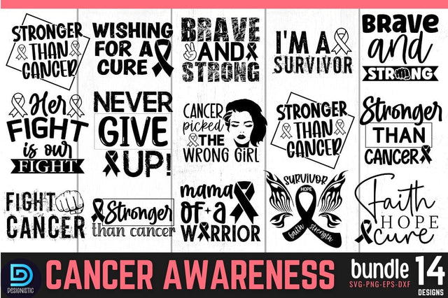 Cancer Awareness SVG Bundle SVG DESIGNISTIC 