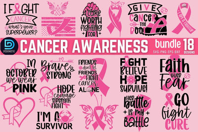 Cancer Awareness SVG Bundle SVG DESIGNISTIC 