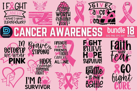 Cancer Awareness SVG Bundle SVG DESIGNISTIC 