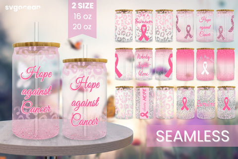 Cancer Can Glass Bundle | PNG | 16 Oz | 20 Oz Libbey Glass SVG SvgOcean 